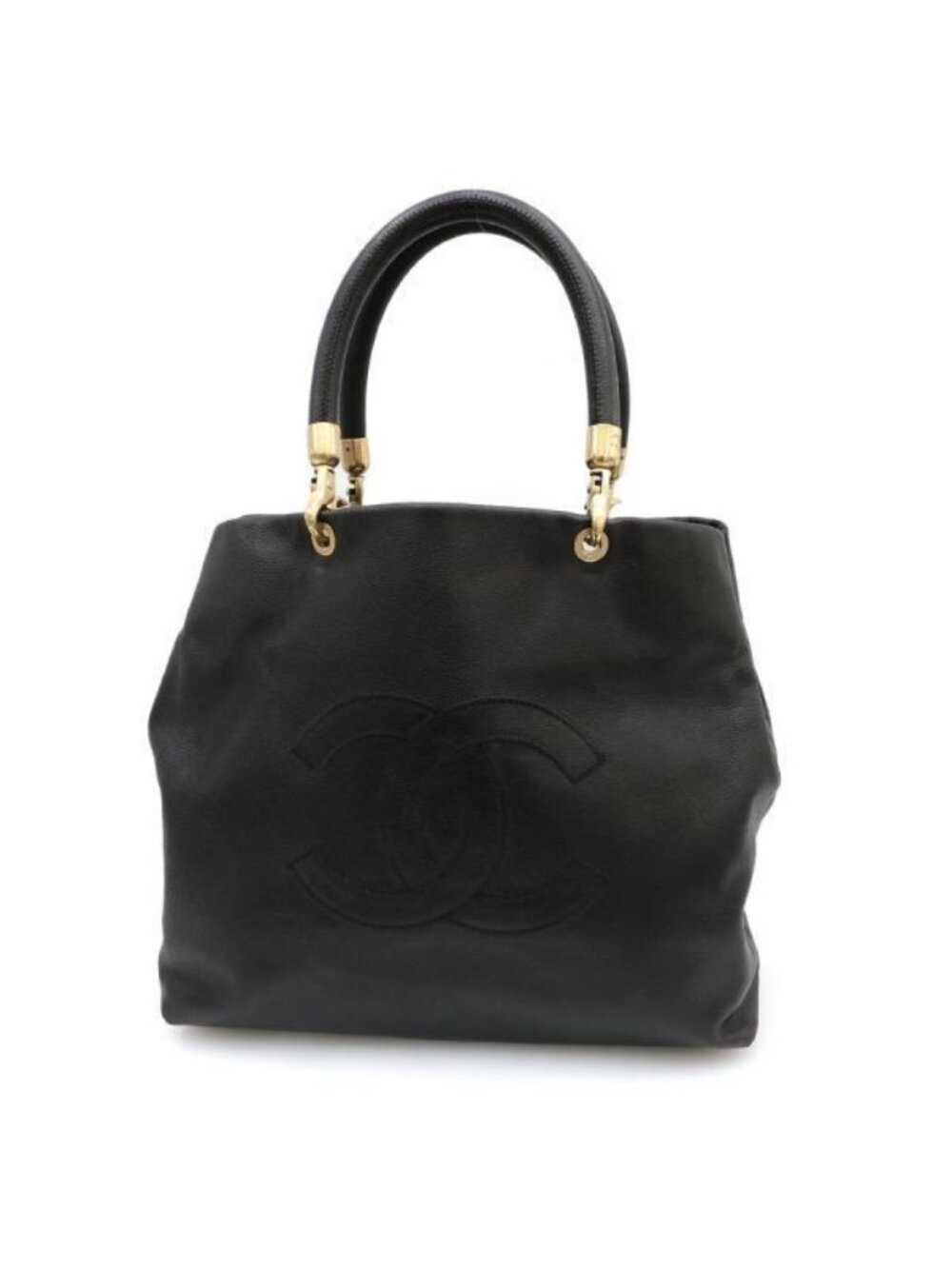 Chanel Caviar CC Logo Tote Bag
